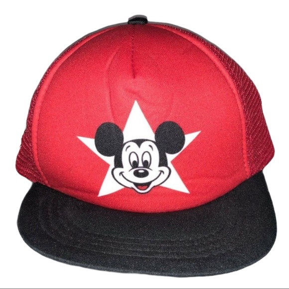 Walt Disney Production Red Mickey Mouse Cap Vtg - Picture 1 of 4